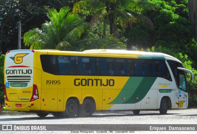 Empresa Gontijo de Transportes 19195 na cidade de Eunápolis, Bahia, Brasil, por Eriques  Damasceno. ID da foto: 9895661.