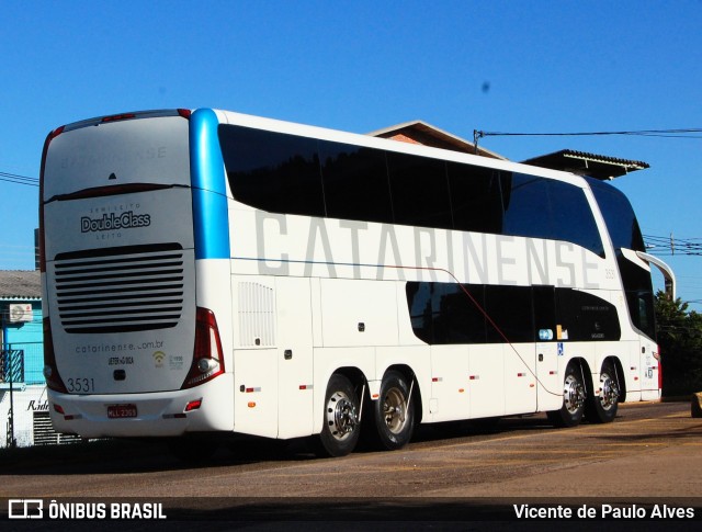 Auto Viação Catarinense 3531 na cidade de Cascavel, Paraná, Brasil, por Vicente de Paulo Alves. ID da foto: 9894838.