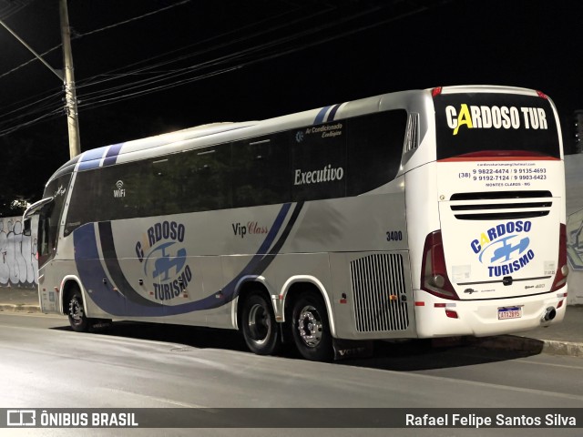 Cardoso Turismo 3400 na cidade de Montes Claros, Minas Gerais, Brasil, por Rafael Felipe Santos Silva. Número da foto: #9895761.