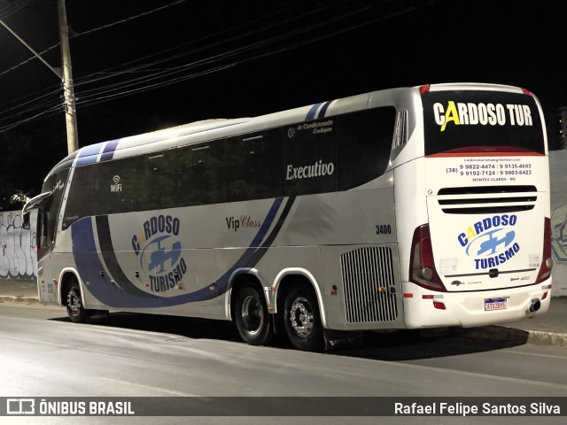 Cardoso Turismo 3400 na cidade de Montes Claros, Minas Gerais, Brasil, por Rafael Felipe Santos Silva. ID da foto: 9895761.