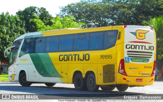 Empresa Gontijo de Transportes 19195 na cidade de Eunápolis, Bahia, Brasil, por Eriques  Damasceno. ID da foto: 9895659.