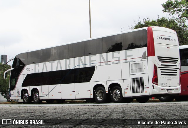 Auto Viação Catarinense 321316 na cidade de São Paulo, São Paulo, Brasil, por Vicente de Paulo Alves. ID da foto: 9894988.