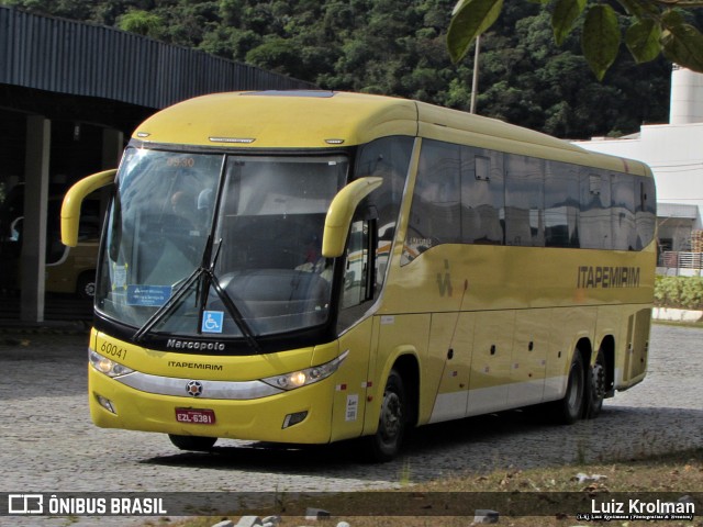 Viação Itapemirim 60041 na cidade de Juiz de Fora, Minas Gerais, Brasil, por Luiz Krolman. ID da foto: 9898417.