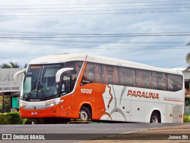 Viação Paraúna 1000 na cidade de Caldas Novas, Goiás, Brasil, por Jones Bh. ID da foto: 9898652.