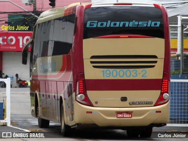 Auto Viação Goianésia 190003-2 na cidade de Goiânia, Goiás, Brasil, por Carlos Júnior. ID da foto: 9898067.