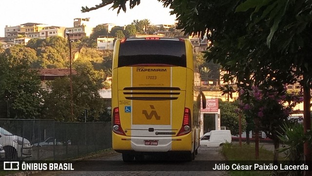 Viação Itapemirim 17023 na cidade de Leopoldina, Minas Gerais, Brasil, por Júlio César Paixão Lacerda. ID da foto: 9897635.