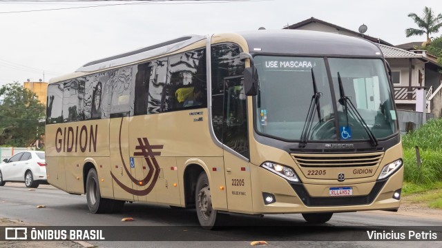 Gidion Transporte e Turismo 22205 na cidade de Joinville, Santa Catarina, Brasil, por Vinicius Petris. Número da foto: #9898410.
