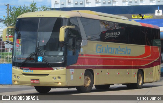 Auto Viação Goianésia 154003-8 na cidade de Goiânia, Goiás, Brasil, por Carlos Júnior. ID da foto: 9898009.