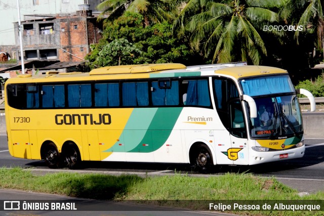 Empresa Gontijo de Transportes 17310 na cidade de Salvador, Bahia, Brasil, por Felipe Pessoa de Albuquerque. ID da foto: 9961623.