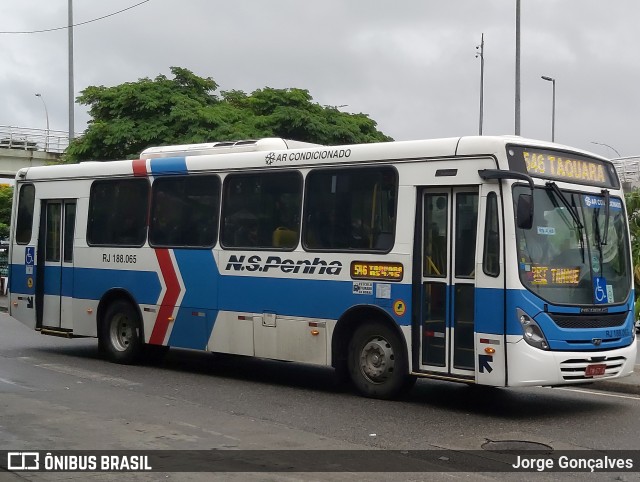 Viação Nossa Senhora da Penha RJ 188.065 na cidade de Rio de Janeiro, Rio de Janeiro, Brasil, por Jorge Gonçalves. ID da foto: 9962247.