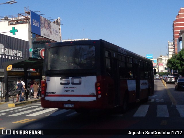 MONSA - Microomnibus Norte 6249 na cidade de Ciudad Autónoma de Buenos Aires, Argentina, por Agustin SanCristobal1712. ID da foto: 9961193.