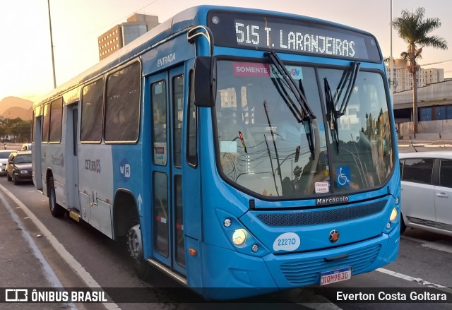 Nova Transporte 22270 na cidade de Cariacica, Espírito Santo, Brasil, por Everton Costa Goltara. Número da foto: #9962518.