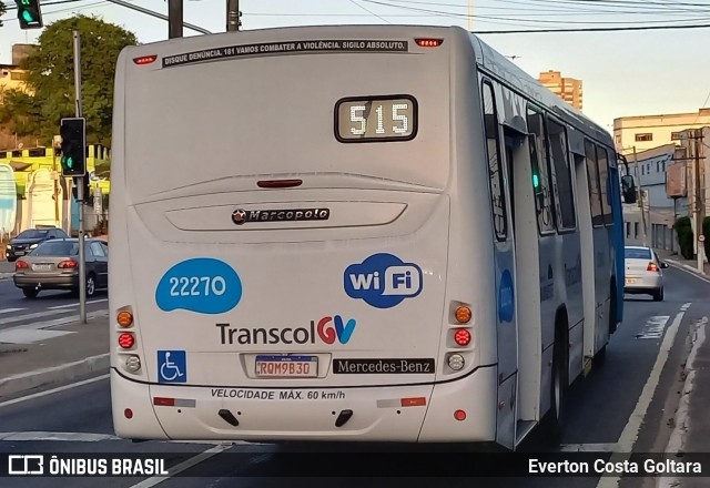 Nova Transporte 22270 na cidade de Cariacica, Espírito Santo, Brasil, por Everton Costa Goltara. Número da foto: #9962520.