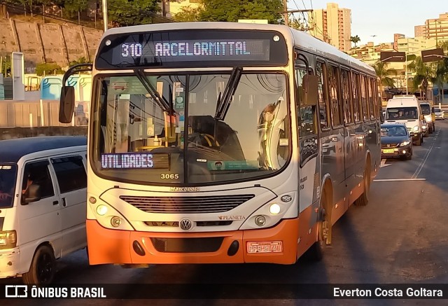 Planeta Transportes Rodoviários 3065 na cidade de Cariacica, Espírito Santo, Brasil, por Everton Costa Goltara. ID da foto: 9962547.