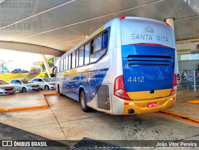 Empresa de Auto Ônibus Santa Rita 4412 na cidade de Fernandópolis, São Paulo, Brasil, por João Vitor Pereira. Número da foto: #9962701.