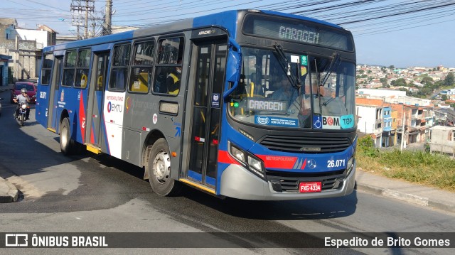 Auto Ônibus Moratense 26.071 na cidade de Francisco Morato, São Paulo, Brasil, por Espedito de Brito Gomes. Número da foto: #9986698.