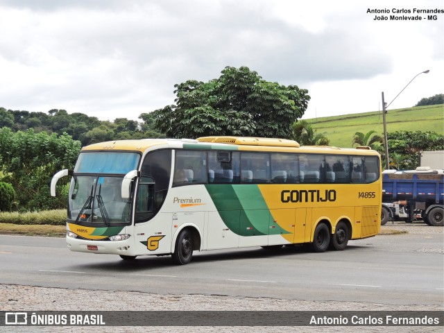 Empresa Gontijo de Transportes 14855 na cidade de João Monlevade, Minas Gerais, Brasil, por Antonio Carlos Fernandes. Número da foto: #9987348.