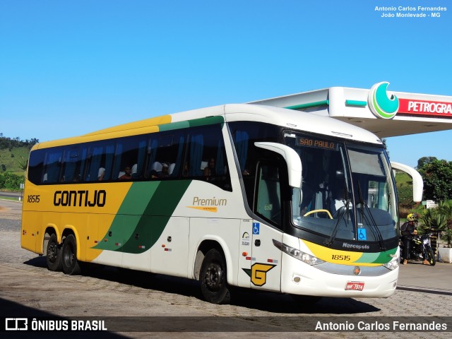 Empresa Gontijo de Transportes 18515 na cidade de João Monlevade, Minas Gerais, Brasil, por Antonio Carlos Fernandes. ID da foto: 9987355.