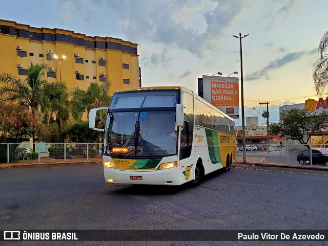 Empresa Gontijo de Transportes 12495 na cidade de Uberaba, Minas Gerais, Brasil, por Paulo Vitor De Azevedo. ID da foto: 9988087.