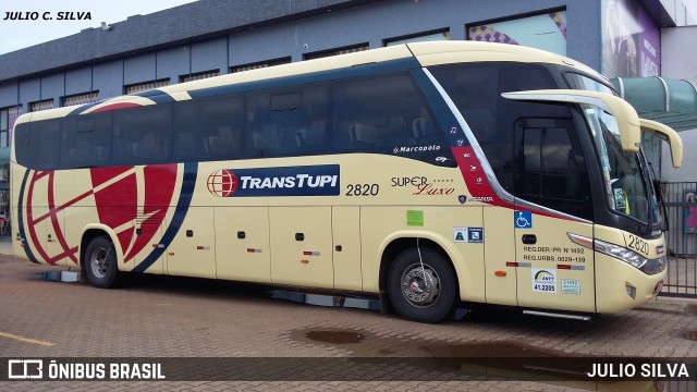 TransTupi Turismo e Fretamento 2820 na cidade de Porto Alegre, Rio Grande do Sul, Brasil, por JULIO SILVA. Número da foto: #9988328.