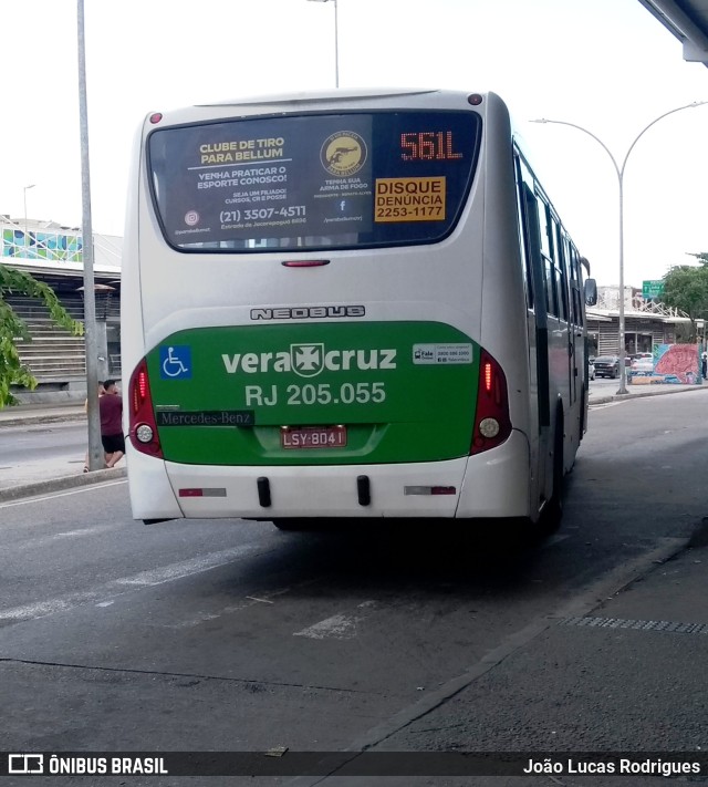 Viação Vera Cruz RJ 205.055 na cidade de Rio de Janeiro, Rio de Janeiro, Brasil, por João Lucas Rodrigues. Número da foto: #9989627.