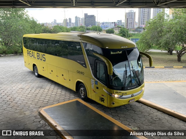 Expresso Real Bus 0240 na cidade de Campina Grande, Paraíba, Brasil, por Alison Diego Dias da Silva. ID da foto: 9988863.