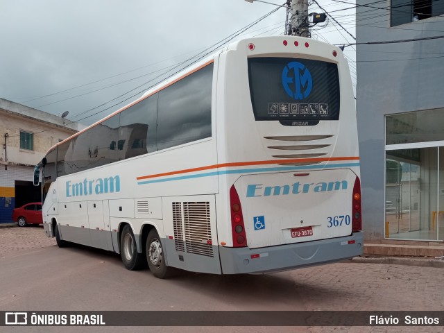 Emtram 3670 na cidade de Barra da Estiva, Bahia, Brasil, por Flávio  Santos. Número da foto: #9989519.