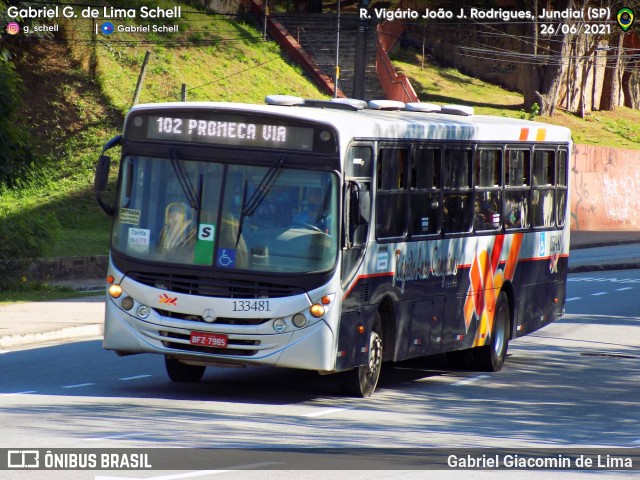 Rápido Campinas 133481 na cidade de Jundiaí, São Paulo, Brasil, por Gabriel Giacomin de Lima. ID da foto: 9993040.