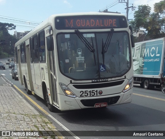 Viação Castelo Branco 25151 na cidade de Curitiba, Paraná, Brasil, por Amauri Caetano. ID da foto: 9992311.