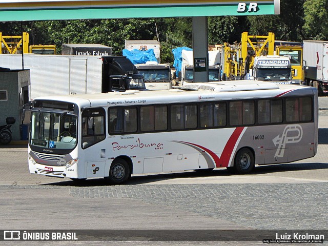 Paraibuna Transportes 16002 na cidade de Juiz de Fora, Minas Gerais, Brasil, por Luiz Krolman. ID da foto: 9991324.