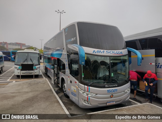 Auto Viação MM Souza Turismo 16021 na cidade de Aparecida, São Paulo, Brasil, por Espedito de Brito Gomes. Número da foto: #9991724.