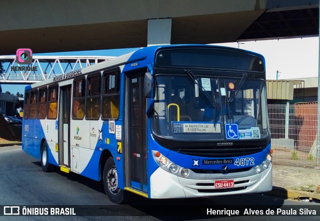 Onicamp Transporte Coletivo 4872 na cidade de Campinas, São Paulo, Brasil, por Henrique Alves de Paula Silva. Número da foto: #9994314.