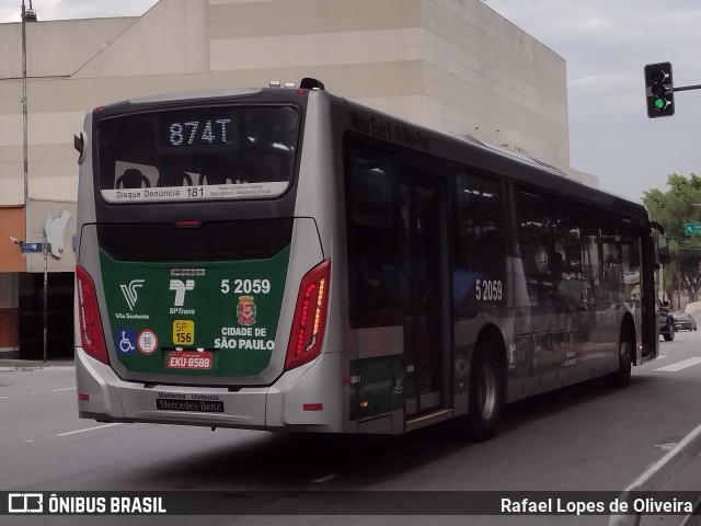Via Sudeste Transportes S.A. 5 2059 na cidade de São Paulo, São Paulo, Brasil, por Rafael Lopes de Oliveira. Número da foto: #9993940.