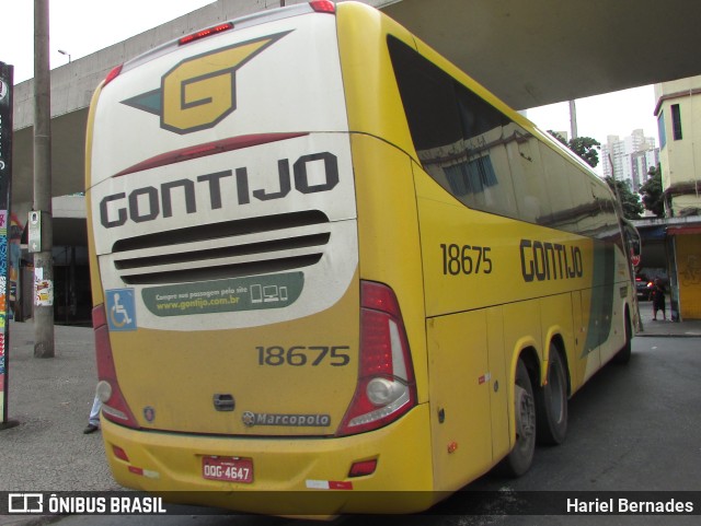 Empresa Gontijo de Transportes 18675 na cidade de Belo Horizonte, Minas Gerais, Brasil, por Hariel Bernades. Número da foto: #9994225.