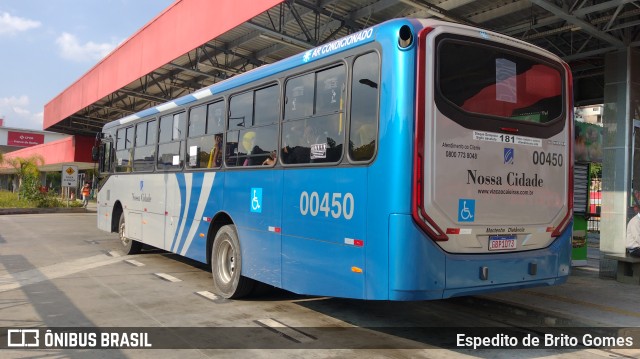 Viação Nossa Cidade 00450 na cidade de Franco da Rocha, São Paulo, Brasil, por Espedito de Brito Gomes. Número da foto: #9997451.