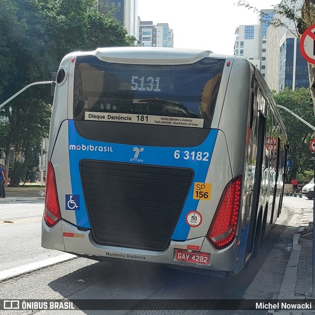 Viação Paratodos > São Jorge > Metropolitana São Paulo > Mobibrasil 6 3182 na cidade de São Paulo, São Paulo, Brasil, por Michel Nowacki. Número da foto: #9997055.