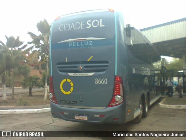 Viação Cidade Sol 8660 na cidade de Piritiba, Bahia, Brasil, por Mario dos Santos Nogueira Junior. ID da foto: 9999483.