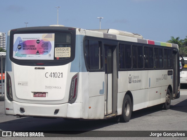 Real Auto Ônibus C41021 na cidade de Rio de Janeiro, Rio de Janeiro, Brasil, por Jorge Gonçalves. Número da foto: #10000501.