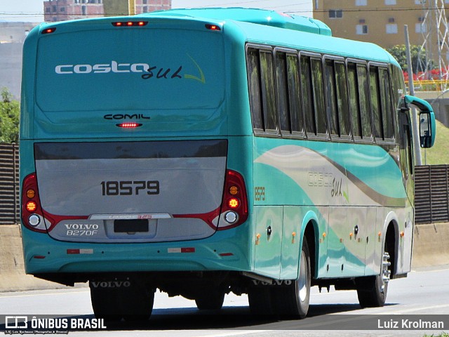 Costa Sul Transportes e Turismo 18579 na cidade de Aparecida, São Paulo, Brasil, por Luiz Krolman. ID da foto: 9999446.