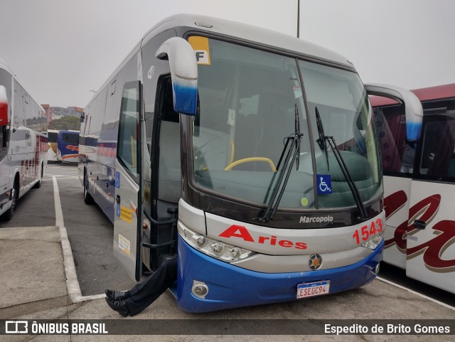 Aries Turismo 1543 na cidade de Aparecida, São Paulo, Brasil, por Espedito de Brito Gomes. Número da foto: #10001221.