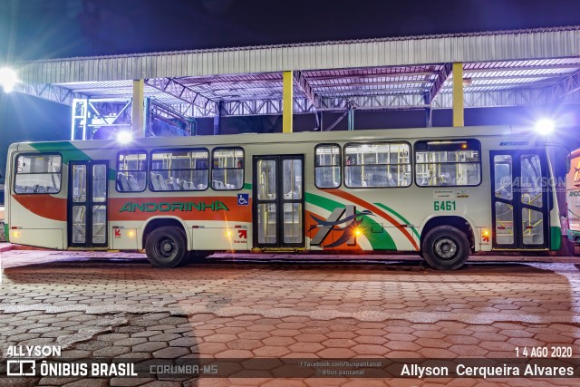 Empresa de Transportes Andorinha 6461 na cidade de Corumbá, Mato Grosso do Sul, Brasil, por Allyson  Cerqueira Alvares. ID da foto: 9998807.