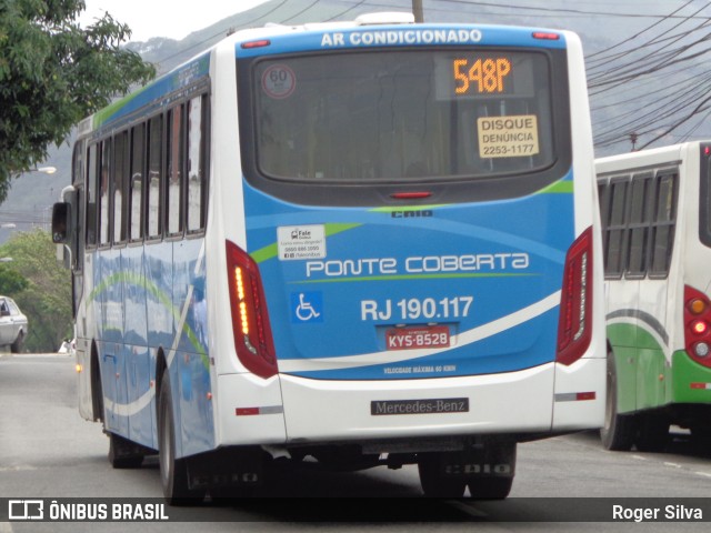 Viação Ponte Coberta RJ 190.117 na cidade de Rio de Janeiro, Rio de Janeiro, Brasil, por Roger Silva. Número da foto: #9999188.