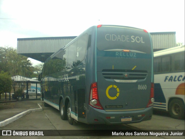 Viação Cidade Sol 8660 na cidade de Piritiba, Bahia, Brasil, por Mario dos Santos Nogueira Junior. ID da foto: 9999481.