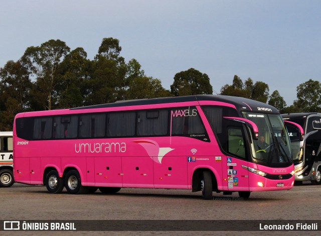 Viação Umuarama 21001 na cidade de Curitiba, Paraná, Brasil, por Leonardo Fidelli. Número da foto: #9999270.