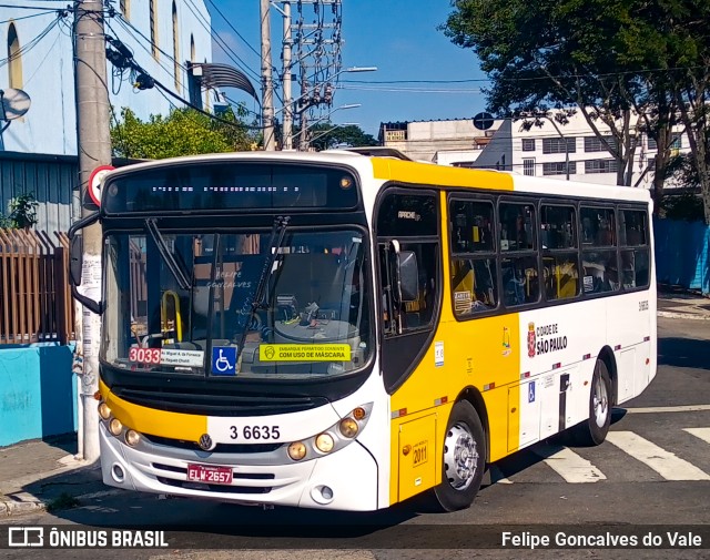 Transunião Transportes 3 6635 na cidade de São Paulo, São Paulo, Brasil, por Felipe Goncalves do Vale. Número da foto: #9999143.