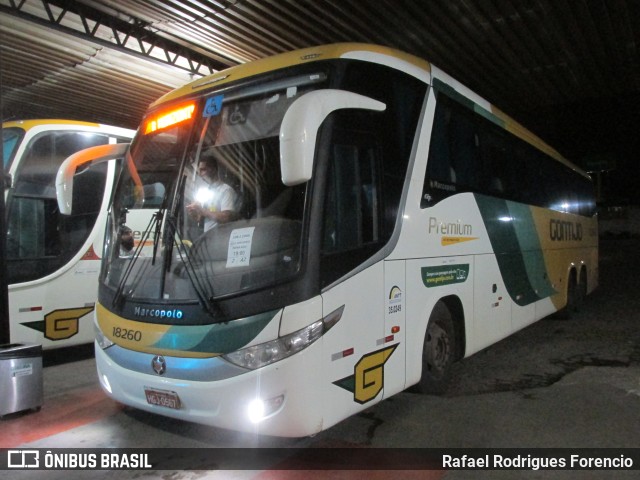 Empresa Gontijo de Transportes 18260 na cidade de Teófilo Otoni, Minas Gerais, Brasil, por Rafael Rodrigues Forencio. ID da foto: 10004343.