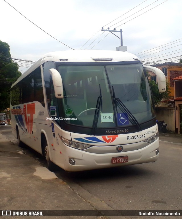 Viação Teresópolis RJ 203.012 na cidade de Duque de Caxias, Rio de Janeiro, Brasil, por Rodolfo Albuquerque. Número da foto: #10001934.
