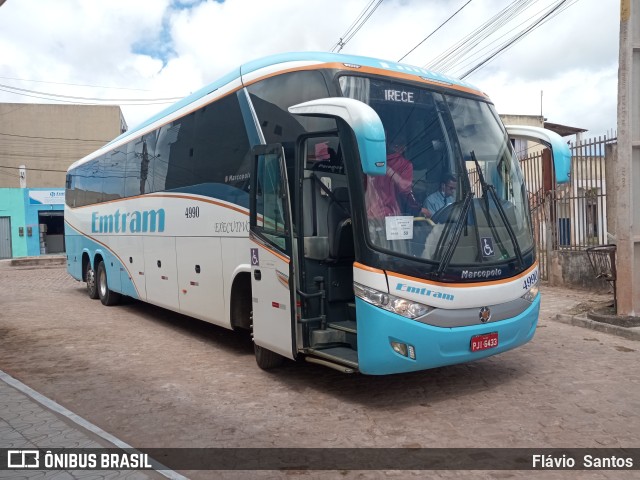 Emtram 4990 na cidade de Barra da Estiva, Bahia, Brasil, por Flávio  Santos. Número da foto: #10002463.