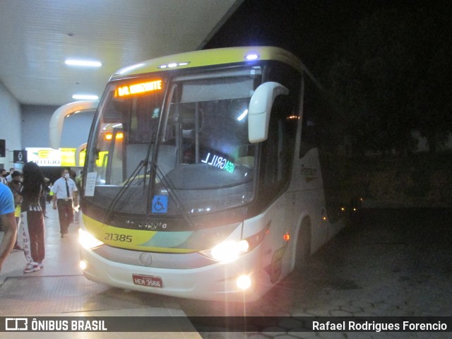 Empresa Gontijo de Transportes 21385 na cidade de Governador Valadares, Minas Gerais, Brasil, por Rafael Rodrigues Forencio. ID da foto: 10001714.