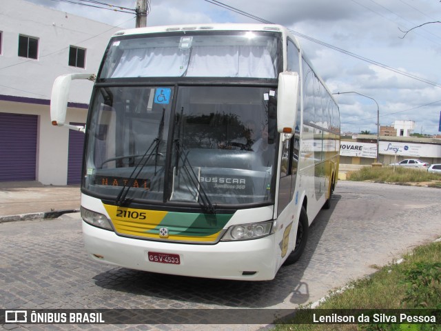 Empresa Gontijo de Transportes 21105 na cidade de Caruaru, Pernambuco, Brasil, por Lenilson da Silva Pessoa. ID da foto: 10003248.